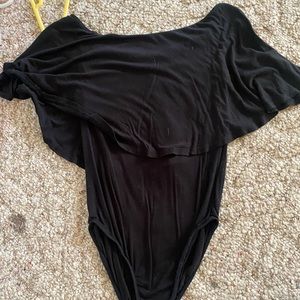 black off the shoulder bodysuit
